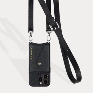 NWT - Bandolier Black Leather Phone + Wallet Case
